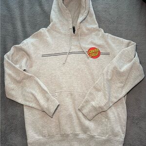 Santa Cruz Skateboards Gray Hoodie with Red & Yellow Logo